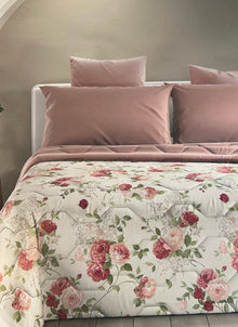 Trapuntino mezza stagione artigianale IRGE con rose matrimoniale