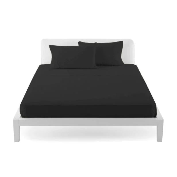 Black 'il filo' double bed sheets